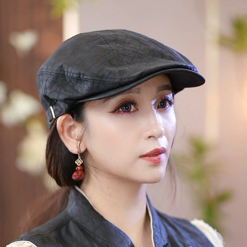 香云纱前进帽女潮酷显脸小重磅桑蚕丝龟纹老料复古老钱风贝雷帽,服饰配件/皮带/帽子/围巾,帽子,淘宝优惠券,粉丝福利购,淘宝优惠卷