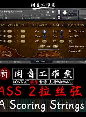 LASS 2拉丝弦乐LA Scoring Strings II 2代kontakt提琴音源带扩展