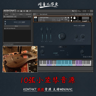 10弦小竖琴音源Dark Intervals Irish Lyre Harp音色轻灵操作简单
