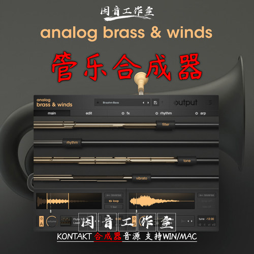 管乐合成器 铜管木管音源 Output Analog Brass and Winds v1.0.1