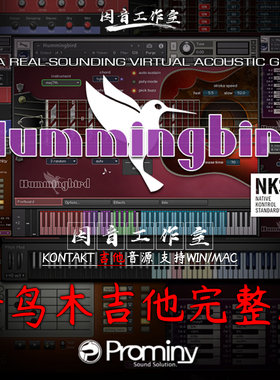 蜂鸟木吉他 完整版新版 Prominy Hummingbird v1.2.1精品原声吉他