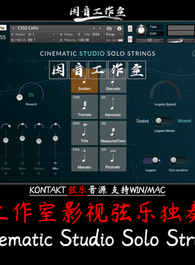 影视工作室独奏弦乐 Cinematic Studio Solo Strings优质编曲音源