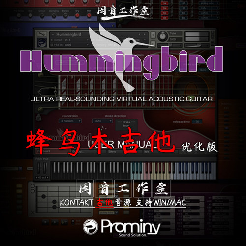 蜂鸟木吉他 Prominy Hummingbird 原声吉他音色真实kontakt优化版