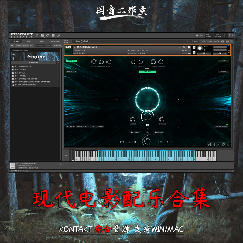 现代电影配乐合集大气情感编曲kontakt音源Wavelet Audio Senfine 乐器/吉他/钢琴/配件 软音源 原图主图