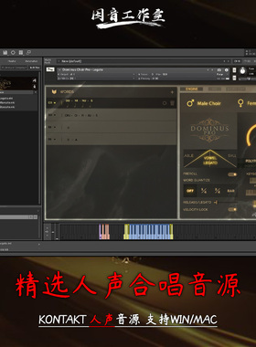 精选优质人声合唱团音源Fluffy Audio Dominus Choir Pro kontakt