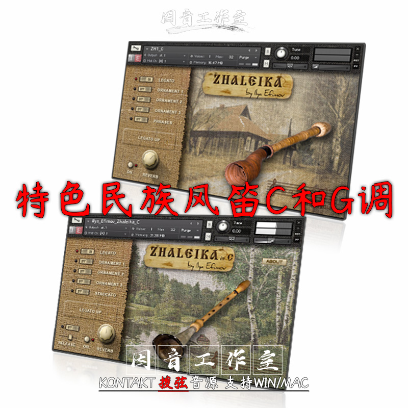 俄罗斯特色民间风笛乐器CG Ilya Efimov Zhaleika In C G kontakt