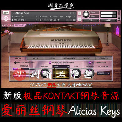 新版Alicias Keys 爱丽丝极品钢琴经典编曲音源kontakt标准音色库