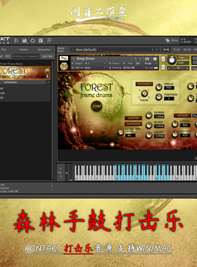 森林手鼓类打击乐Impact Soundworks Forest Frame Drums kontakt