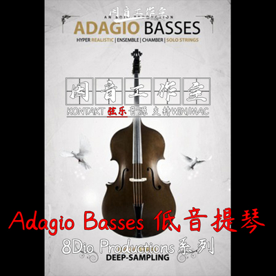 8Dio Adagio Basses低音提琴音色真实富有情感kontakt弦乐Win Mac