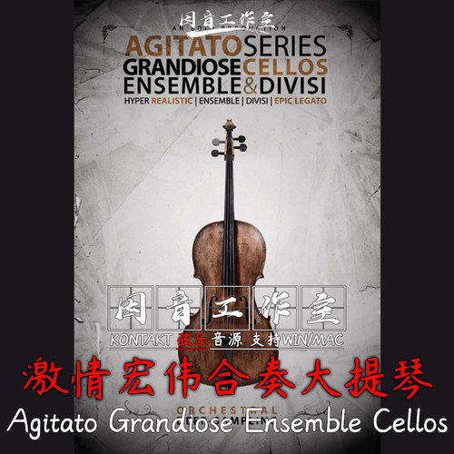 激情宏伟合奏大提琴8Dio Agitato Grandiose Ensemble Cellos音源