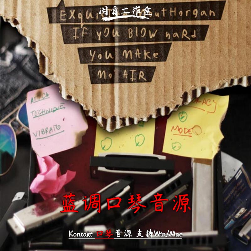 老式蓝调口琴音源8Dio Misfit Harmonica音色真实深度采样kontakt 乐器/吉他/钢琴/配件 软音源 原图主图