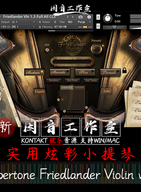 新版 实用炫彩小提琴Embertone Friedlander Violin v1.5 kontakt