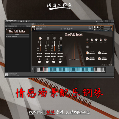 情感场景配乐钢琴音源柔和Strezov Sampling The Felt Seiler Pro