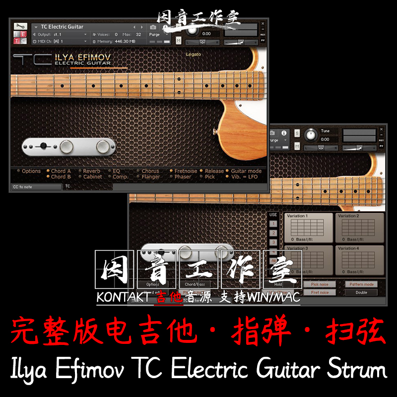 指弹扫弦电吉他完整版Ilya Efimov TC Electric Guitar Strum音源 乐器/吉他/钢琴/配件 软音源 原图主图