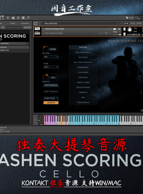 独奏情感大提琴音源氛围纹理Wavelet Audio Ashen Scoring Cello