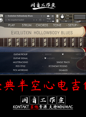 经典半空心 电吉他音源 Evolution Hollowbody Blues蓝调音色灵活