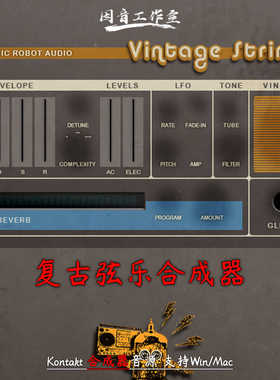 复古弦乐合成器Rhythmic Robot Audio Vintage Strings kontakt