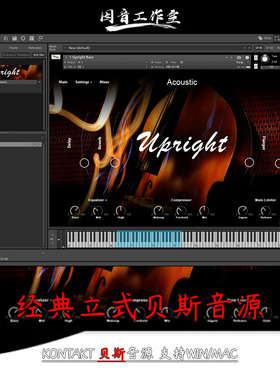 经典立式低音贝斯音源Muze Upright Bass音色真实kontakt编曲贝司