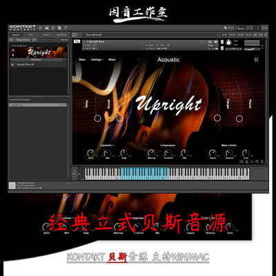 经典立式低音贝斯音源Muze Upright Bass音色真实kontakt编曲贝司