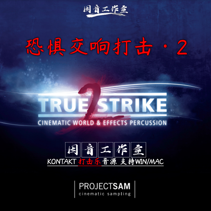 恐惧交响打击音源True Strike 2 v1.1震撼影视配乐打击2代kontakt 乐器/吉他/钢琴/配件 软音源 原图主图