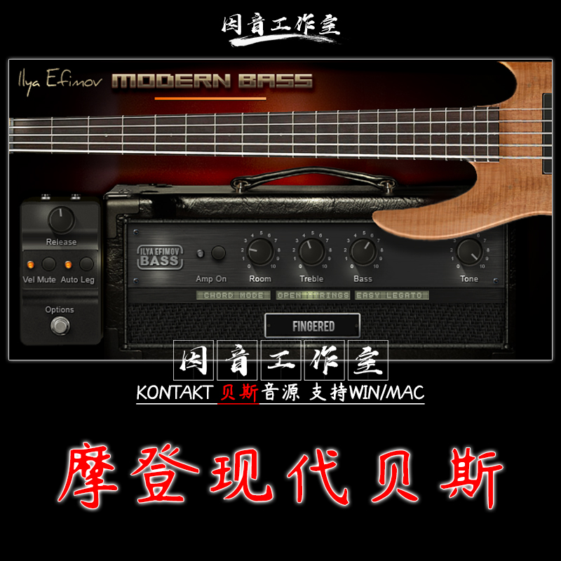 摩登现代贝斯 Ilya Efimov Modern Bass 精品五弦贝司kontakt音源