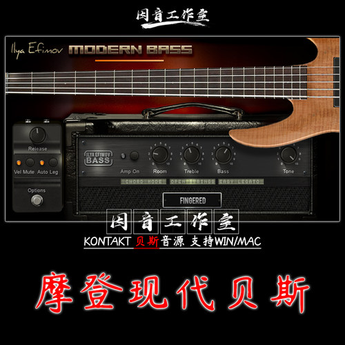 摩登现代贝斯 Ilya Efimov Modern Bass 精品五弦贝司kontakt音源