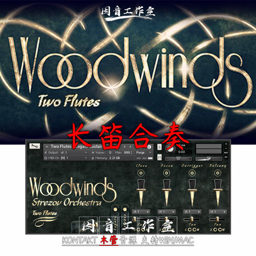 长笛合奏 Strezov Sampling Two Flutes 木管音源 FLUTE Ensemble