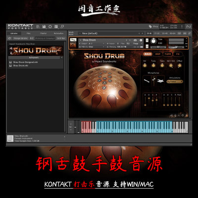 钢舌鼓手鼓无忧鼓空灵鼓kontakt音源Impact Soundworks Shou Drum