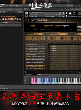 摇滚原声扫弦节奏木吉他Acoustic Revolutions Strum Designer