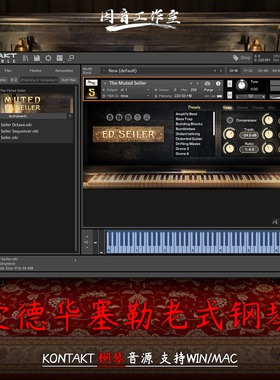 老式钢琴音源 爱德华塞勒钢琴Strezov Sampling The Muted Seiler
