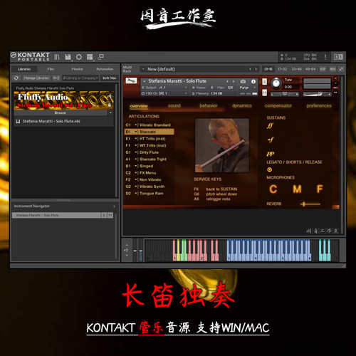 长笛独奏音源Fluffy Audio Stefania Maratti Solo Flute kontakt