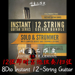 12弦即时吉他独奏扫弦8Dio Instant 12-String Guitar音源kontakt