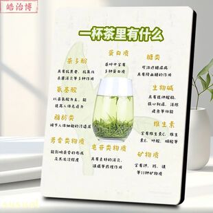 一杯茶中有什么文字茶馆展示版 饰摆台 摆件茶爱好者收藏茶室茶店装
