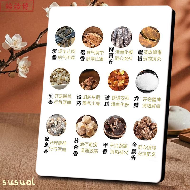 传统药香功效道馆介绍海报