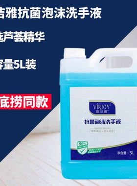 Virjoy/唯洁雅泡沫5L洗手液温和滋润健康护肤 此为一桶价格