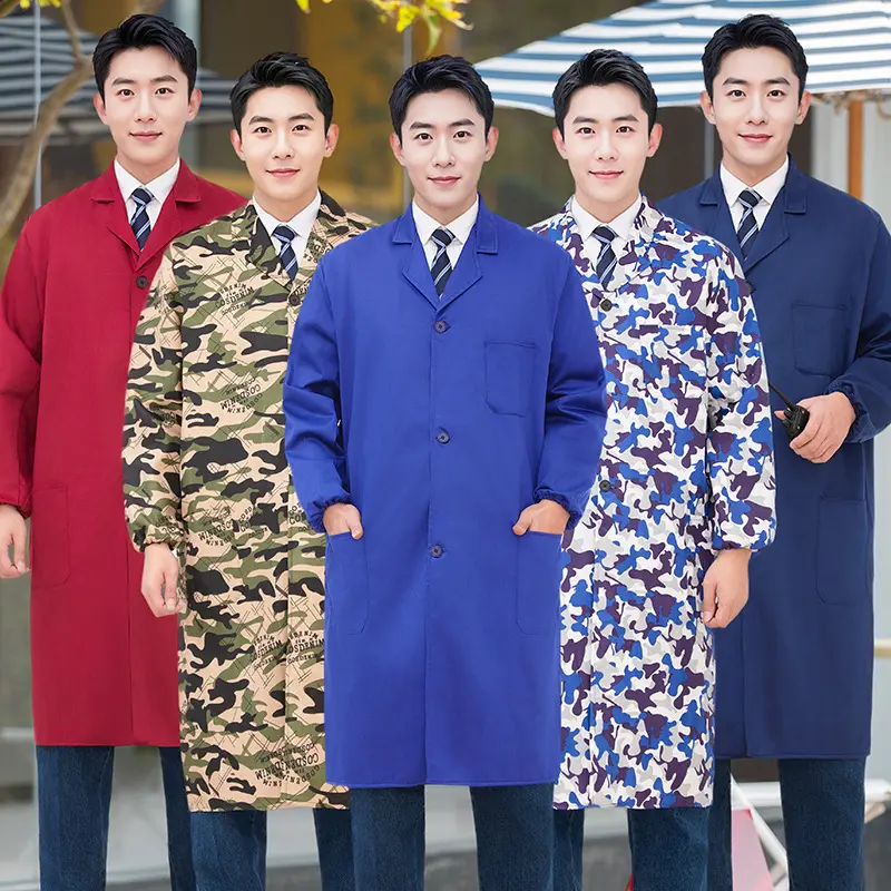 男士干活穿的大褂子衣服农民工农村劳动大褂耐磨耐脏防尘外套搬运