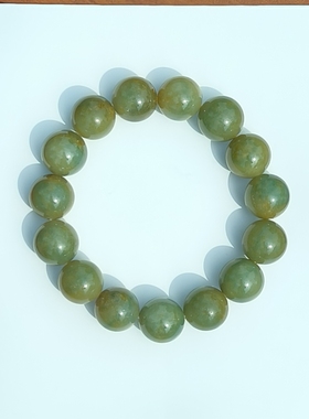 正宗天然缅甸翡翠A货男士手串卡13.3mm15颗，实物自然拍照