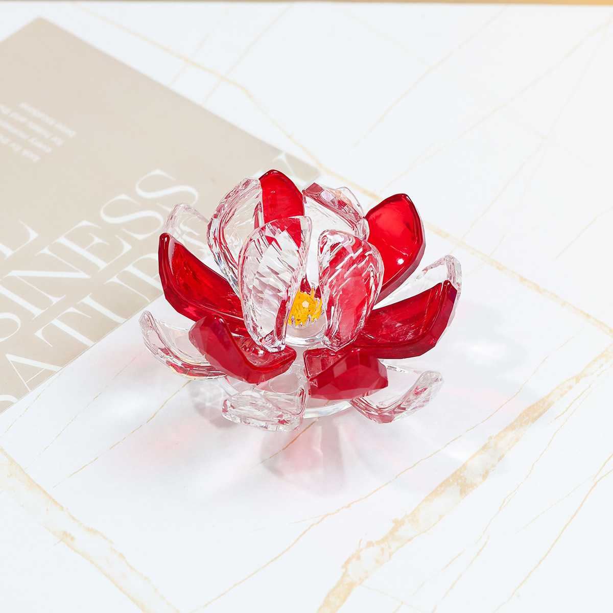 汽车摆件水晶莲花 家居摆件 供佛用品 车内车饰装饰品 生日礼物