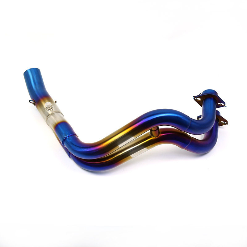 MT07前段不锈钢摩托排气管适用