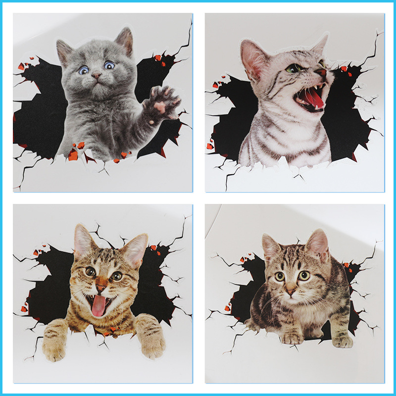 汽车贴纸创意3D立体猫咪车身车尾