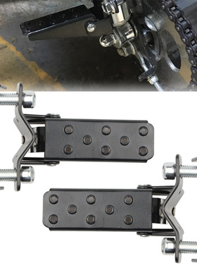 摩托车CG脚踏 改装管夹式安装复古风脚踏板 脚蹬可折叠脚踏