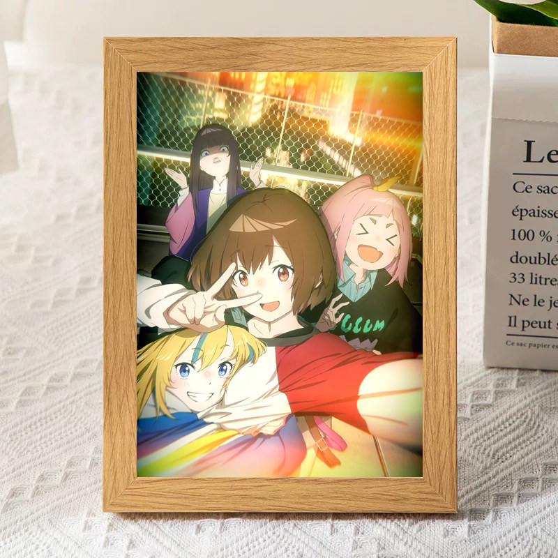 动漫夜晚的水母不会游泳木质相框摆台光月真昼周边卧室桌子面装饰,模玩/动漫/周边/娃圈三坑/桌游,动漫水杯/居家/百货,淘宝优惠券,粉丝福利购,淘宝优惠卷