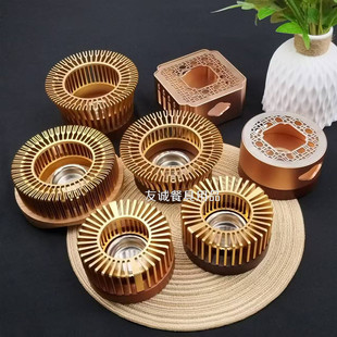 蜡烛温茶炉底座加热暖茶炉家用酒店小巧轻奢玻璃茶壶果茶保温座