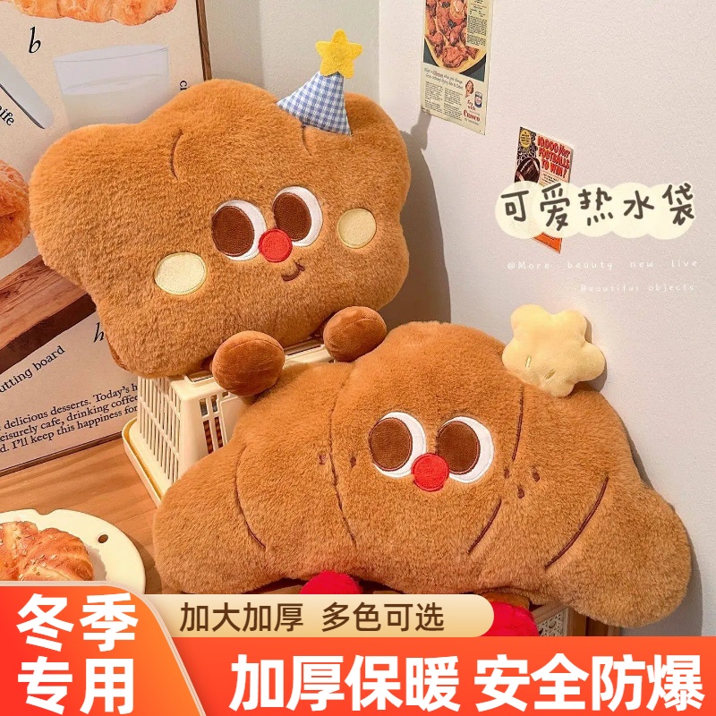 热水袋充电款高颜值2025年防爆暖宝宝暖水袋毛绒女生暖手宝电热宝