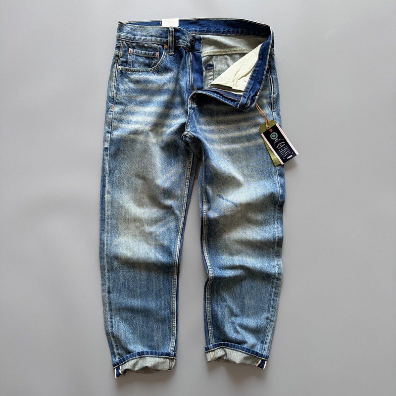 秋新款红边赤耳丹宁牛仔裤