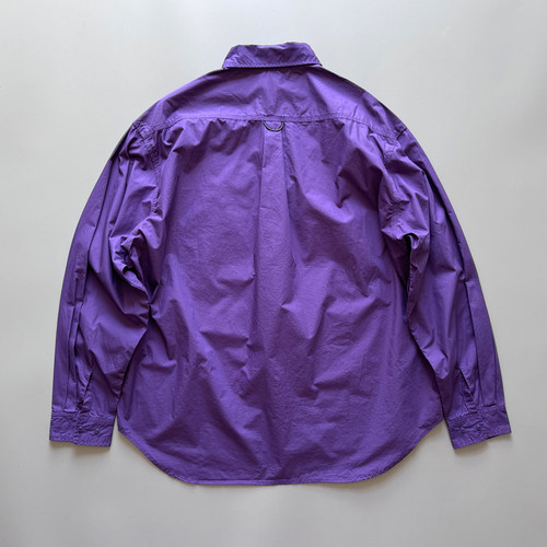 山系机能风圆下摆长袖工装衬衫男