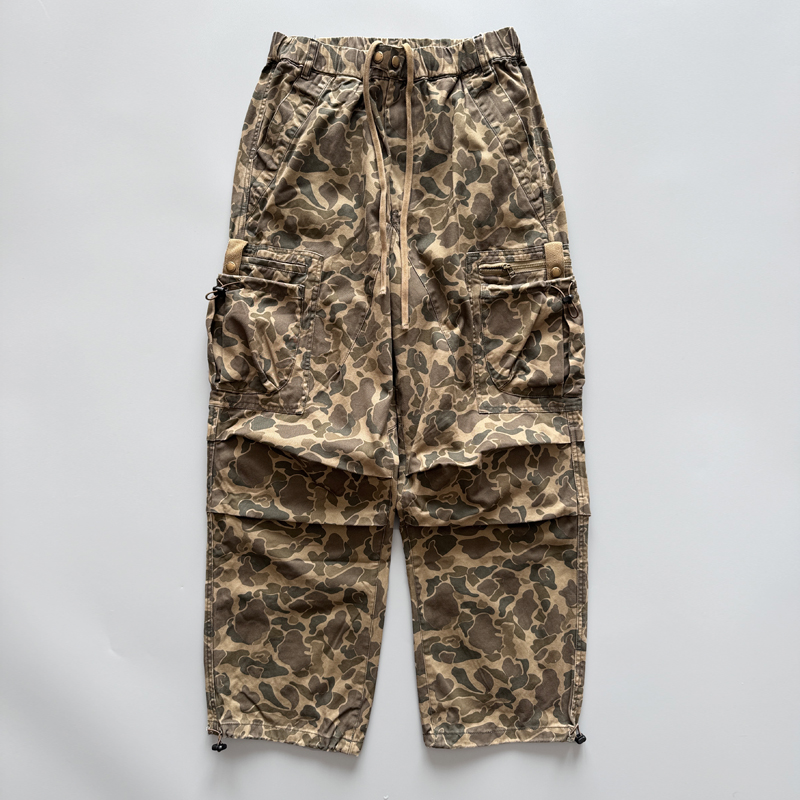 秋冬美式重磅直筒工装裤炮弹裤男