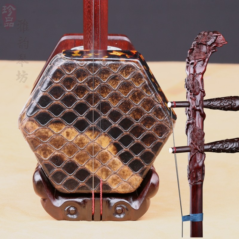 陈年厂家直销 听松紫檀二胡 手工独奏二胡老料小叶紫檀二胡