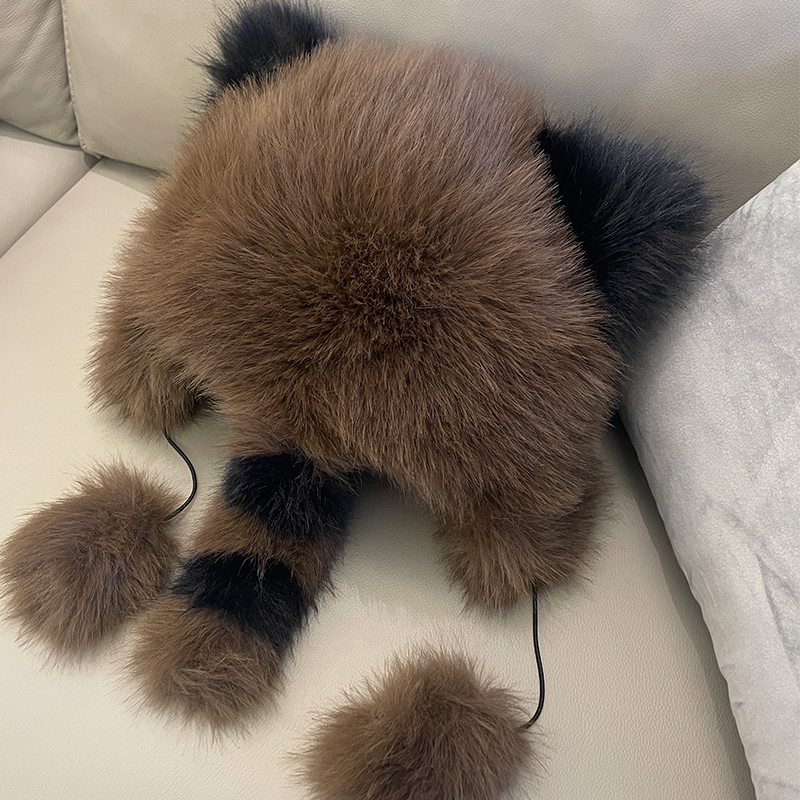 小浣熊尾巴帽子仿貉子毛冬季护耳男女儿童猫耳朵仿皮草保暖霸王帽,服饰配件/皮带/帽子/围巾,帽子,淘宝优惠券,粉丝福利购,淘宝优惠卷