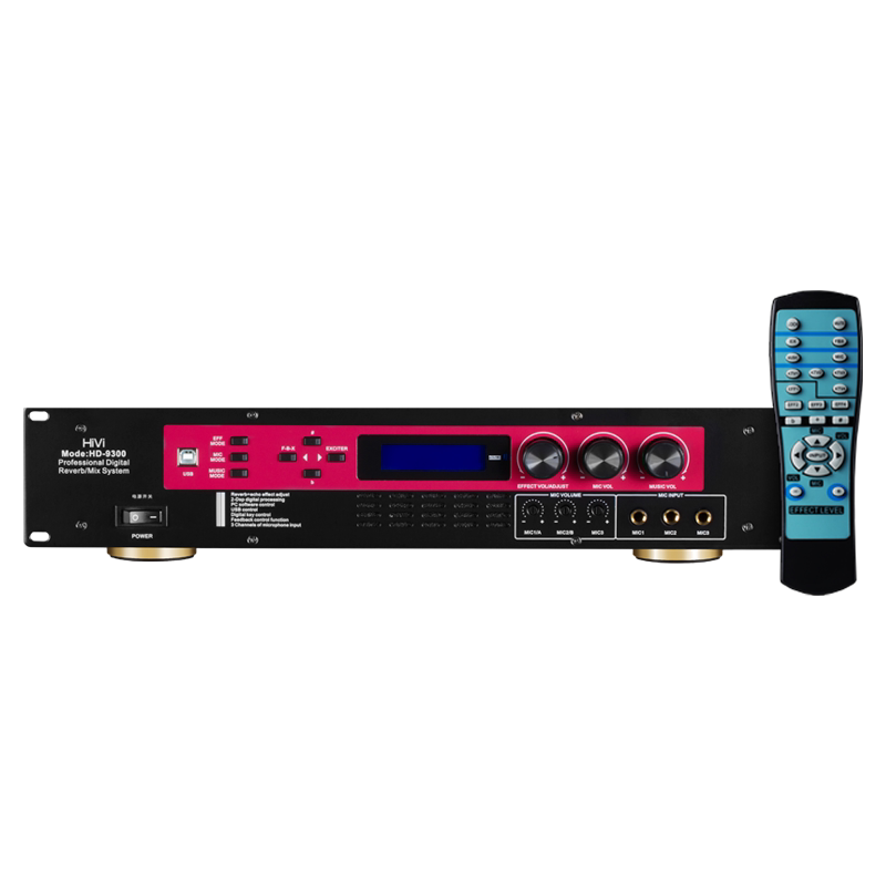 hivi/惠威hd-9300家用卡拉ok音响功放ktv合并式混响器防啸叫